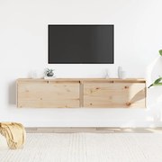 2 db tömör fenyőfa faliszekrény 80 x 30 x 35 cm