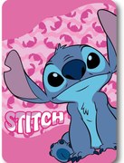 Disney Lilo és Stitch, A csillagkutya Pink Wave polár takaró 100x140cm