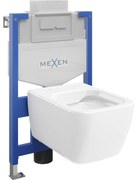 Mexen Fenix XS-U rejtett WC készlet Stella WC-csészével, fényes fehér - 6853368XX00