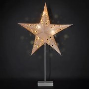 Solight LED karácsonyi csillag állvánnyal, fehér, 45 cm, 10x LED, 2x AA