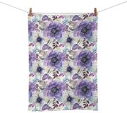 Lila virágos pamut konyharuha Purple dream