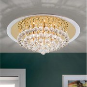 Orion DLU 2378/6/50-Kristály mennyezeti lámpa GLORIA 6xG9/40W/230V átm. 50 cm arany