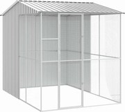 vidaXL Madár kalitka Szürke 215 x 310 x 247 cm Horganyzott acél