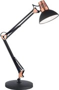 Ideal Lux - Asztali lámpa WALLY 1xE27/42W/230V fekete/rézszínű