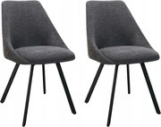 Étkező székek 2db forgatható, kárpitozott Antracit szín
