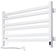 Fürdőszobai törölközőszárító radiátor AVANGARD, termosztáttal, 300W/230V, 50,6 cm, IP44, fehér, balos