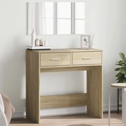 sonoma tölgy színű fésülködőasztal tükörrel 80x39x80 cm