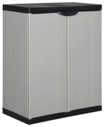 szürke-fekete kerti tárolószekrény 1 polccal 68 x 40 x 85 cm