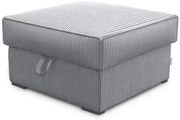 Világosszürke SMART COSARO tárolós puff, 65x65 cm