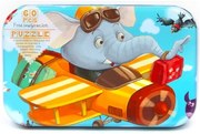 Fából készült Puzzle - Elefánt 60db