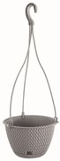 PROSPERPLAST Függő virágcserép SPLOFY ROUND W szürke kő 23cm
