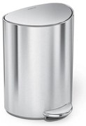Simplehuman Pedálos szemetes 6 l, félkör alakú,matt rozsdamentes acél, műanyag
