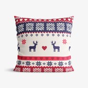 Goldea karácsonyi pamut párnahuzat - norvég mintás 40 x 40 cm