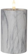 Flamme Marble szürke-fehér LED beton gyertya, magasság 15 cm - Star Trading