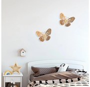 Fali dekoráció 32x29 cm fém pillangó