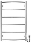 Létras fűtött törölközőtartó CLASSIC 100W/230V 81x53cm rozsdamentes/fényezett króm jobb