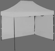 Gyorsan összecsukható sátor 2x3m – acél, 2 oldalfal, Szürke / antracit