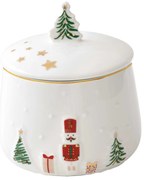 Karácsonyi Porcelán cukortartó 9x11,5 cm díszdobozban Let it Snow