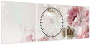 Kép - Festés rózsaszín virágok (órával) (90x30 cm)