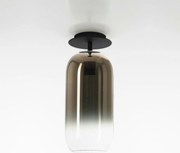 Artemide Gople mennyezeti lámpa fekete/bronz 1413360A, fúvott üveg, E27