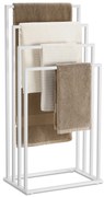 Törölközőtartó LINESTRO fém 4 karral 93x45cm, fehér