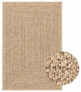 ZIZUR bézs juta hatású beltéri és kültéri szőnyeg 100 x 200 cm