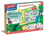 Interaktív toll készségfejlesztő játék 500 db állatos kvízzel Education Clementoni