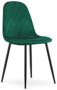 ASTI zöld bársony szék fekete lábakkal