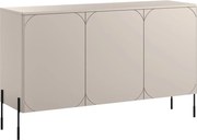 Sonatia komód 150 cm háromajtós - kasmír / fekete lábak