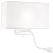 Ideal Lux - LED Rugalmas fali lámpa HOTEL 1xE27/60W/230V + LED/1,5W fehér