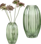 Üveg Váza Magas Zöld átlátszó csokrok gallyak a nappaliba