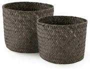 Compactor MIKA 2 részes fonott kosár készlet,barna