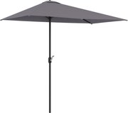 Outsunny Félárnyékoló Napernyő 230cm x 130cm x 245cm Falra Szerelhető Őszi Napernyő Kézi Kurblival UV Védelemmel, Vízálló Szürke | Aosom