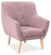 AMBER 1 rózsaszín relax fotel