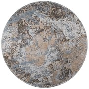 Világoskék-világosbarna mosható kerek szőnyeg ø 100 cm Sandstorm – Vitaus