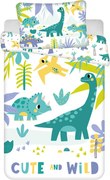Dinoszaurusz Cute & Wild gyerek, ovis ágyneműhuzat 100×135cm, 40×60 cm