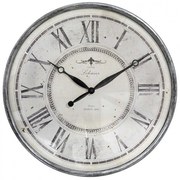 Nagyméretű antikolt falióra 50 cm szürke bézs