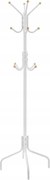 Ruhaakasztó 180 CM Fehér Fém 12 Akasztós Gardróbszekrény 4 Láb