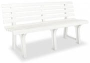 fehér műanyag kerti pad 145,5 cm
