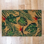 Festett kókusz lábtörlő 40x60 cm – Levél mintával