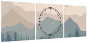 Kép - Türkiz hegység N⁰1 (órával) (90x30 cm)
