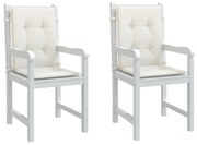 2 db melange krémszínű szövet háttámlás székpárna 100x50x4 cm