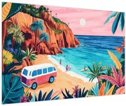 Kép - Lakóautó az óceánnál (90x60 cm)