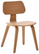 Natúr színű étkezőszék tölgyfa dekorral Gena – Kave Home