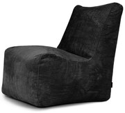 Fekete kordbársony babzsákfotel Seat Lounge – SLOWDOWN
