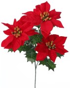 Művirág Poinsettia piros, 55 cm