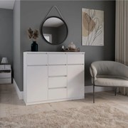 2D6S fiókos szekrény, 120x100x40 cm, fehér