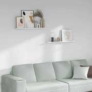 vidaXL Falpolc polcokkal 2 pcs Fehér márvány 80 x 9 x 3 cm Faanyag