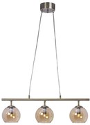 Cottex T2493AA - CAPELLA kábelre szerelhető függőlámpa 3xE14/40W/230V, füstszínű/barna