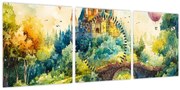 Kép - Mesebeli kastély (órával) (90x30 cm)